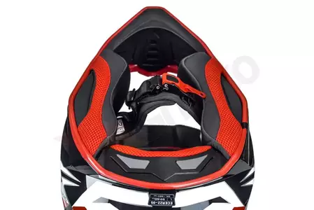 Naxa C9 casco moto cross enduro blanco negro rojo L-11