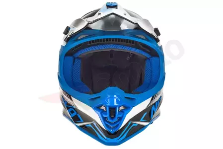 Naxa C9 casco moto cross enduro blanco negro y azul L-3