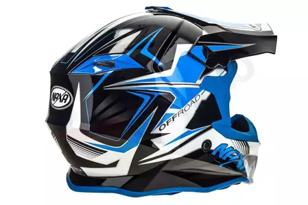 Naxa C9 casco moto cross enduro blanco negro y azul L-5