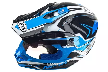 Helm Cross Enduro Naxa C9 weiß schwarz blau XL-7