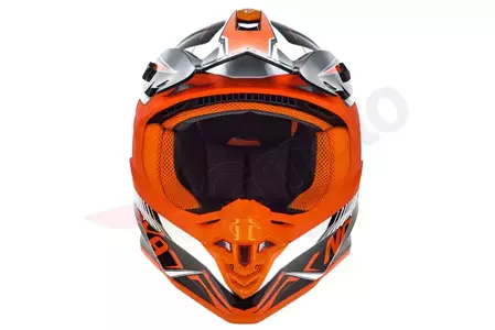 Kask motocyklowy cross enduro Naxa C9 biało czarno pomarańczowy M-3