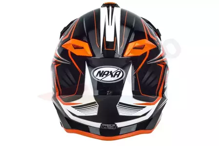 Naxa C9 moto cross enduro casco blanco negro y naranja M-6