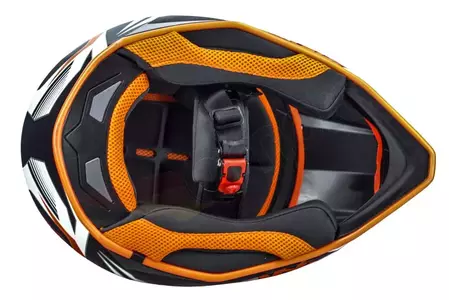 Naxa C9 casco moto cross enduro blanco negro naranja XXL-10