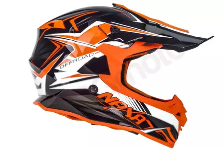 Naxa C9 casco moto cross enduro blanco negro naranja XXL-4