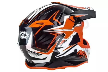 Naxa C9 casco moto cross enduro blanco negro naranja XXL-5