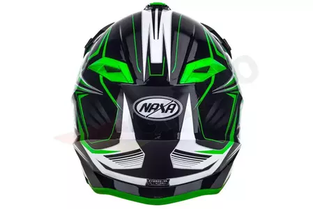 Naxa C9 casco moto cross enduro blanco negro verde L-7