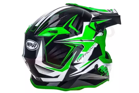 Naxa C9 casco moto cross enduro blanco negro verde XXL-6