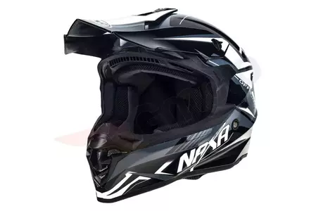 Naxa C9 casco moto cross enduro blanco negro XS-2