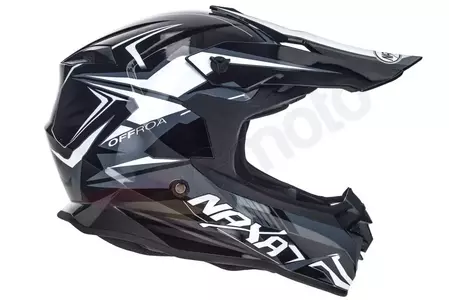 Naxa C9 casco moto cross enduro blanco negro XS-4