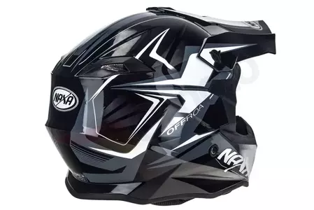 Naxa C9 casco moto cross enduro blanco negro XS-5