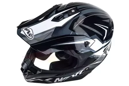 Naxa C9 casco moto cross enduro blanco negro XS-7