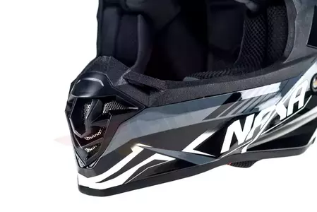 Naxa C9 casco moto cross enduro blanco negro XS-8