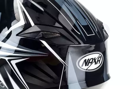 Naxa C9 casco moto cross enduro blanco negro XS-9
