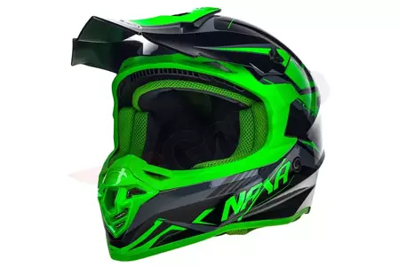 Casco Naxa C9 verde negro XXL moto cross enduro-2