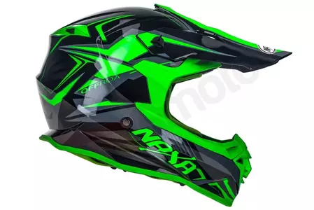 Casco Naxa C9 verde negro XXL moto cross enduro-4