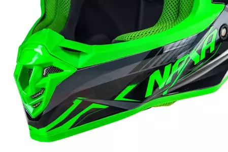 Casco Naxa C9 verde negro XXL moto cross enduro-8