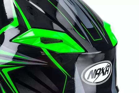 Casco Naxa C9 verde negro XXL moto cross enduro-9