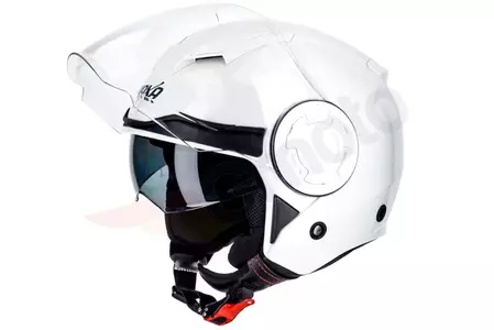 Jethelm Motorradhelm Naxa S23 weiß XL mit Sonnenblende-1