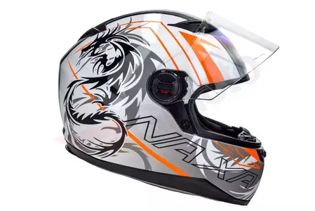Motociklistička kaciga za cijelo lice Naxa F20, bijela i narančasta, s XS grafikom-5