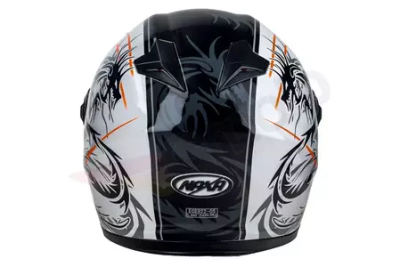 Motociklistička kaciga za cijelo lice Naxa F20, bijela i narančasta, s XS grafikom-7