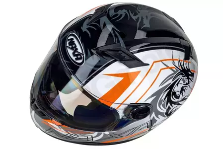 Motociklistička kaciga za cijelo lice Naxa F20, bijela i narančasta, s XS grafikom-8