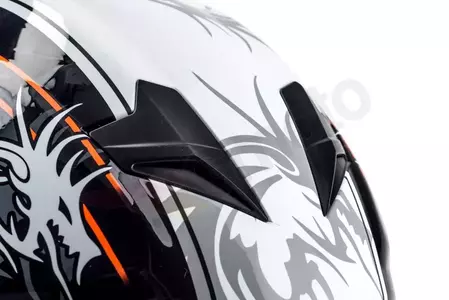 Motociklistička kaciga Naxa F20 full face, narančasta, siva i crna, XS-11