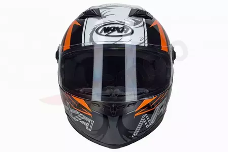 Motociklistička kaciga Naxa F20 full face, narančasta, siva i crna, XS-3
