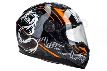 Motociklistička kaciga Naxa F20 full face, narančasta, siva i crna, XS-4