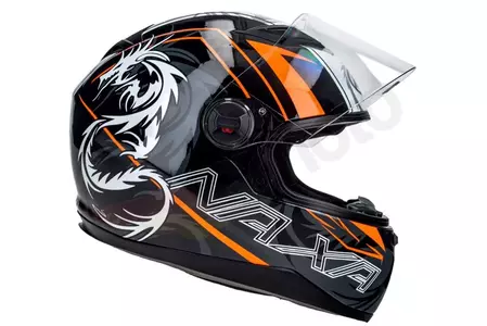 Motociklistička kaciga Naxa F20 full face, narančasta, siva i crna, XS-5