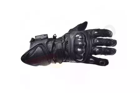 Kožené rukavice na motorku Inmotion s kevlarem černé M