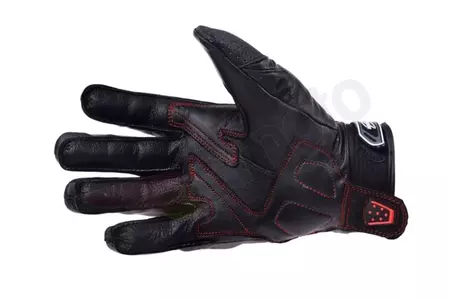 Inmotion perforované kevlarové kožené rukavice na motorku čierne M-2