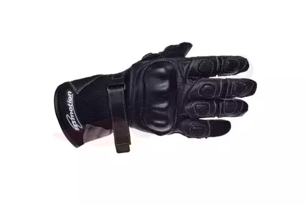 Inmotion кожени ръкавици за мотоциклет с протектори черни XS-1