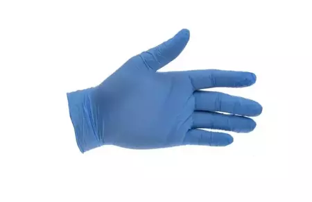 Rękawice nitrylowe jednorazowe 200 szt. niebieskie L-2