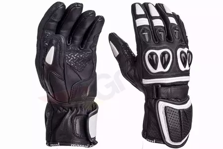 Sportovní rukavice na motorku M-1648 Black/White XXL