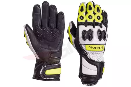 Urban Warrior γάντια μοτοσικλέτας M-1649 λευκό και νέον μέγεθος L-2