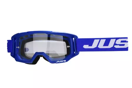 Just1 Vitro occhiali da enduro cross blu e bianchi - GOGJUS005