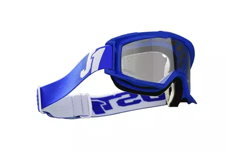 "Just1 Vitro" mėlynos ir baltos spalvos enduro kroso akiniai-2