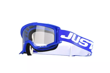 Just1 Vitro occhiali da enduro cross blu e bianchi-3