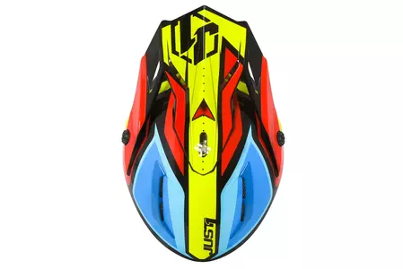 JUST1 J38 BLADE casco moto enduro cross negro-amarillo-rojo-azul L-5