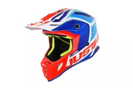JUST1 J38 BLADE capacete de motociclismo de enduro cross azul, vermelho e branco M