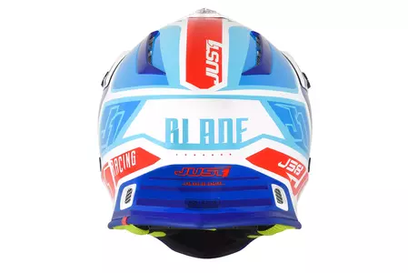 JUST1 J38 BLADE capacete de motociclismo de enduro cross azul, vermelho e branco M-4
