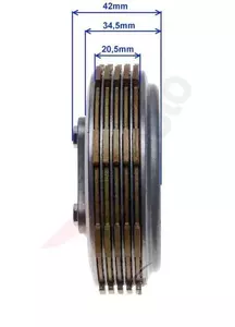 Sajūga disku komplekts - sajūga groza ieliktnis 156FMI Zetka 125 motors-4