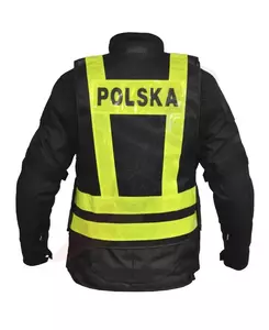 Светлоотразителна жилетка с надпис Полша черно и жълто XXL-2