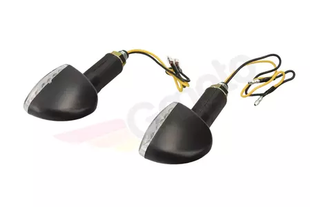 LED-es irányjelzők fekete 15 LED-es ovális készlet-2