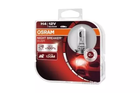 Osram H4 12V60/55W Night Breaker Silver Duobox izzó 2db.