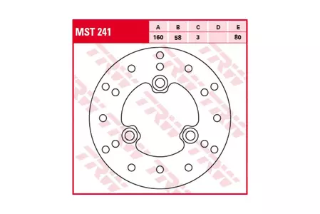 TRW Lucas MST 241 bremžu disks - MST241