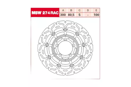 TRW Lucas MSW274RAC priekinių stabdžių diskas-2