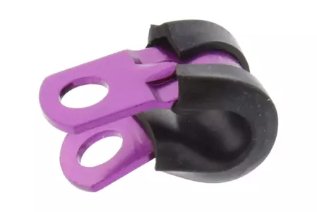 PRO-BOLT stabdžių vamzdelio laikiklis 6 mm aliuminis violetinės spalvos-1