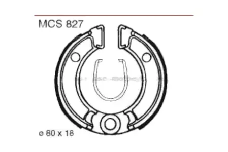Bremsbacken TRW Lucas MCS 827 - MCS827