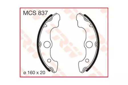 TRW Lucas MCS 837 bremžu kurpes - MCS837